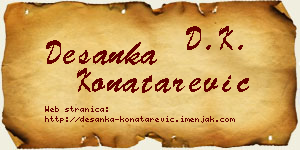 Desanka Konatarević vizit kartica